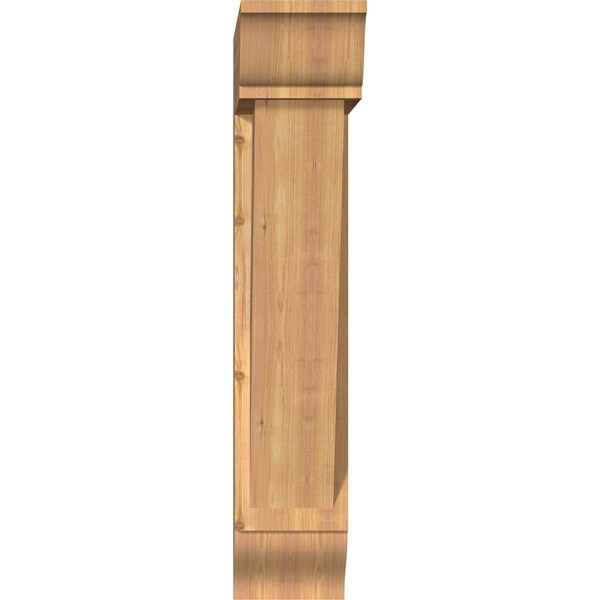 Traditional Traditional Smooth Bracket W/ Offset Brace, Western Red Cedar, 7 1/2W X 26D X 38H